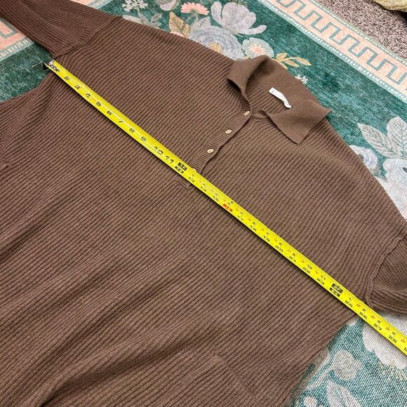 Talulah sweater Romper Playsuit Large Brown Ribbed Knit One Piece Long Sleeve - Picture 11 of 16